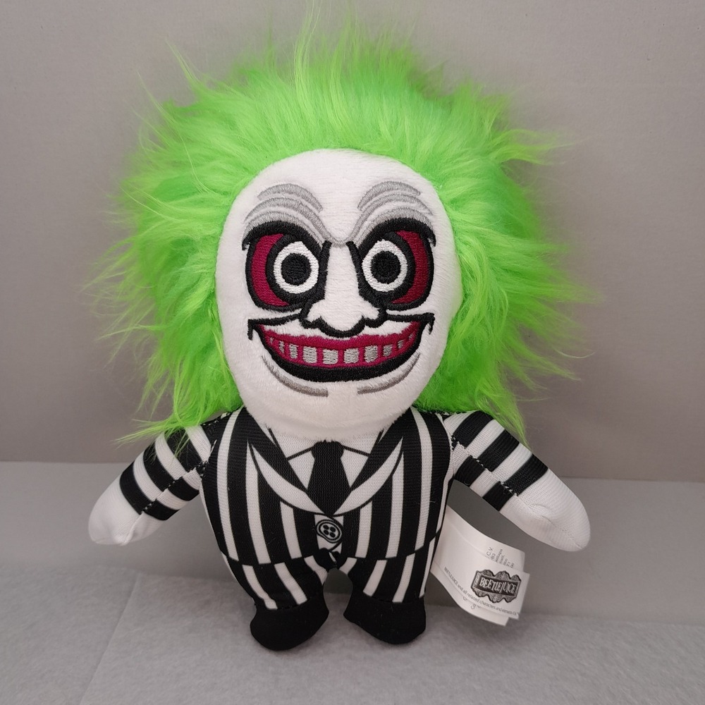 Beetlejuice Plush 7" Ruz Striped Suit Stuffed Doll 2024 Movie Embroidered Toy